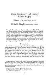 Wage Inequality and Family Labor Supply Chinhui Juhn, Kevin M. Murphy,