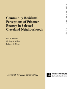 Community Residents’ Perceptions of Prisoner Reentry in Selected