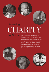 CHARITY A Guide Donating to