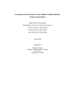 Evaluation of the San Mateo County Children’s Health Initiative: