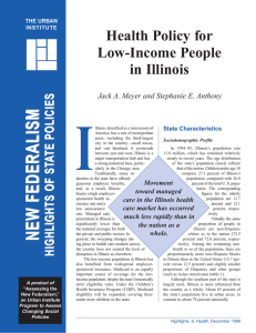 I Health Policy for Low-Income People in Illinois