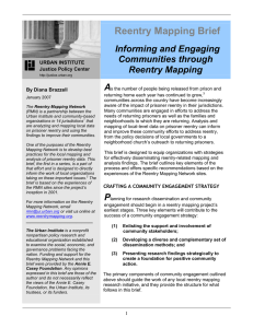 Reentry Mapping Brief  Informing and Engaging Communities through