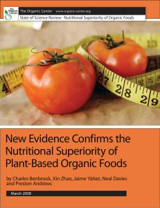 New Evidence Confirms the Nutritional Superiority of Plant-Based Organic Foods