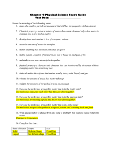 Chapter 4-Physical Science Study Guide Test Date: ___________________________