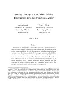Reducing Nonpayment for Public Utilities: Experimental Evidence from South Africa