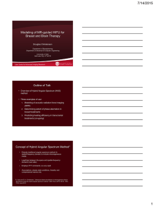 7/14/2015 Modeling of MR-guided HIFU for Breast and Brain Therapy