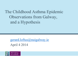 The Childhood Asthma Epidemic Observations from Galway, and a Hypothesis