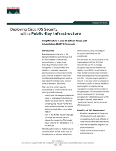 Deploying Cisco IOS Security with a Public-Key Infrastructure