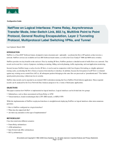 NetFlow on Logical Interfaces: Frame Relay, Asynchronous