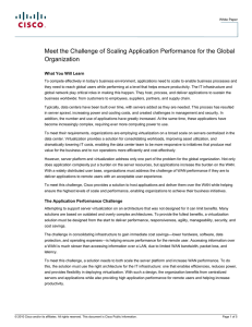 Meet the Challenge of Scaling Application Performance for the Global Organization