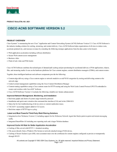 CISCO ACNS SOFTWARE VERSION 5.2