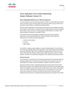 Cisco Application and Content Networking System Software Version 5.5