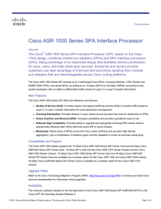 Cisco ASR 1000 Series SPA Interface Processor