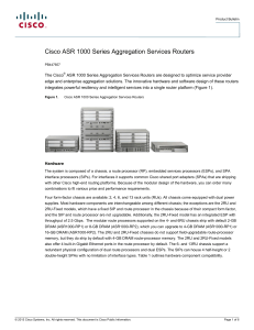 Cisco ASR 1000 Series Aggregation Services Routers