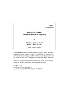 Staying the Course: Trends in Family Caregiving