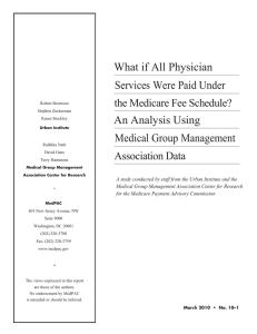 What if All Physician Services Were Paid Under An Analysis Using