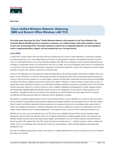 Cisco Unified Wireless Network: Reducing