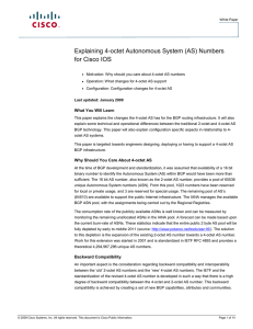 Explaining 4-octet Autonomous System (AS) Numbers for Cisco IOS