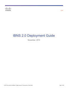 IBNS 2.0 Deployment Guide  November, 2014 Guide