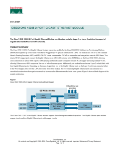 CISCO ONS 15305 2-PORT GIGABIT ETHERNET MODULE