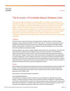 The Evolution of Controller-Based Wireless LANs