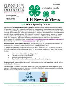 4-H News &amp; Views Washington County Public Speaking Contest 4-H