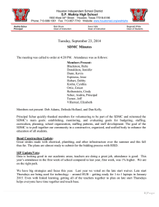 Tuesday, September 23, 2014 SDMC Minutes