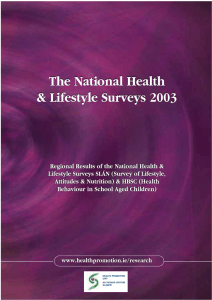 The National Health &amp; Lifestyle Surveys 2003