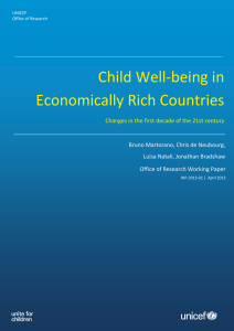 Child Well-being in Economically Rich Countries Bruno Martorano, Chris de Neubourg,