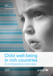 Child well-being in rich countries A comparative overview UNICEF