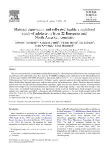 Material deprivation and self-rated health: a multilevel North American countries