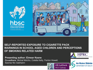 SELF-REPORTED EXPOSURE TO CIGARETTE PACK OF SMOKING RELATED HARM
