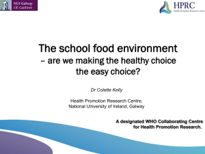 The school food environment – are we making the healthy choice
