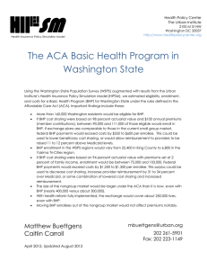 SM The ACA Basic Health Program in Washington State