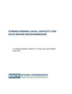 STRENGTHENING LOCAL CAPACITY FOR DATA-DRIVEN DECISIONMAKING