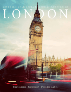 L O N D O N SEMESTER IN LONDON Fall 2015
