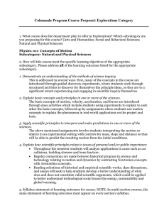 Colonnade Program Course Proposal: Explorations Category