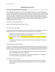 Appalachian State University  NTT Faculty Evaluation Policy and Procedures