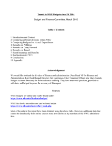 Budget and Finance Committee, March 2016 1. Introduction and Context
