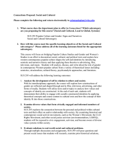 Connections Proposal: Social and Cultural  . Connections