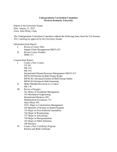 Report to the University Senate Date: January 31, 2013