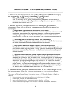 Colonnade Program Course Proposal: Explorations Category