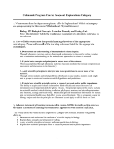 Colonnade Program Course Proposal: Explorations Category