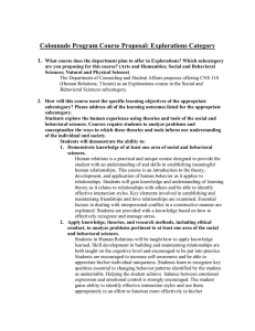 Colonnade Program Course Proposal: Explorations Category  1.