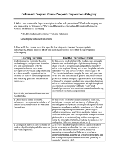 Colonnade Program Course Proposal: Explorations Category