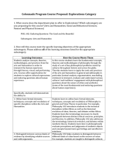 Colonnade Program Course Proposal: Explorations Category