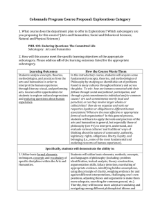 Colonnade Program Course Proposal: Explorations Category