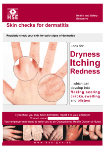 Itching Dryness Redness HSE