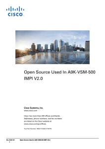 Open Source Used In A9K-VSM-500 IMPI V2.0  Cisco Systems, Inc.