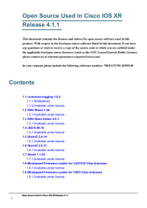 Open Source Used In Cisco IOS XR Release 4.1.1